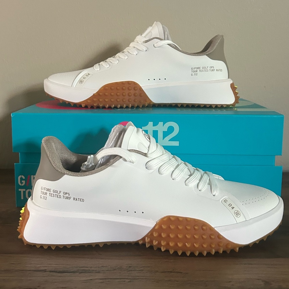 G/FORE Men’s G.112 Golf Shoe-Dune/Gum-Size 9.5 NIB⛳️ - Picture 12 of 14